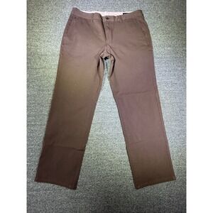 Bonobos Mens Straight Leg Chinos Brown Stretch Cotton Casual Pants 34x30